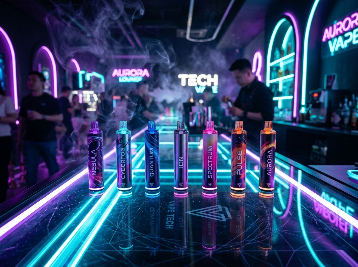 Disposable vape products selection at Memorial Smoke